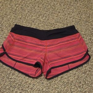 Vibrant Pink and Black Women's Athletic Shorts